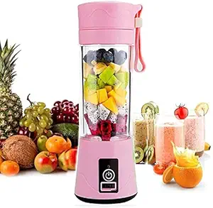 Abhsant Personal Blender, 2000mAh Smoothies and Shakes Handheld Electric Fruit Mixer Machine Six Blades 380mL USB Rechargeable Ice Mini Juicer Cup Home/Office/School/Outdoors (Pack of 1)