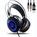 Produktbild AOSO Gaming Headset - Gaming Kopfhörer G400 PC Headset Stereo Sound Kopfhörer Realismus Over Ear Headset mit Mikrofon und LED Licht Spiel-Headset für PS4, PC, Microsoft Xbox 360, Xbox One Spiele Chat