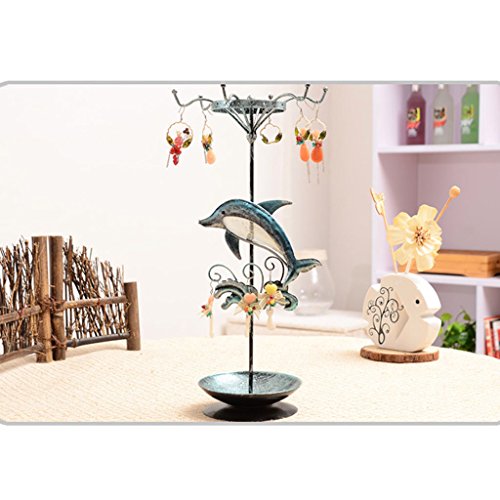 MagiDeal Delphin Ohrring Halskette Schmuck Halter Stand Schmuckständer Veranstalter - 9