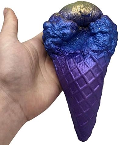 Toamen Newest Super Slow Rising Squishies Toy, Lovely 11cm Jumbo Kawaii Colourful Ice Cream Scented Squishy Charm Slow Rising Stress Reliever Toy Exquisite Kid Soft Toy Key Cell Phone Pendant Strap Gift Home Décor