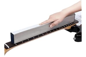 Hasaller Ensemble de barres de nivellement de frettes de qualité professionnelle pour manche de guitare - Outils de luthier avec papier de verre autocollant (A)