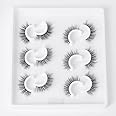 MAYCREATE® 6 Pairs False Eyelashes Party Look 3D Lashes 22-25mm Eyelashed For Party