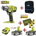 Produktbild RYOBI 18V ONE+ Akku-Schlagschrauber R18IW3-0 Set mit 3 Schaltstufen - inklusive 2 Stück 1,5 Ah Lithium-Ionen-Akkus, Ladegerät, PROXXON Stecknussset 3-tlg. mit Schonhülse für Alufelgen und großem SILVERLINE Rucksack