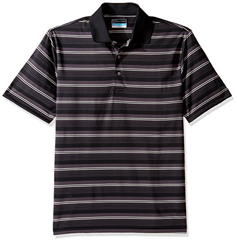 PGA TOUR Hombre Manga Corta Camisa de Golf - Negro - Small