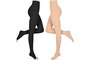 WEGITCS 15-20 mmHg Medizinische Kompressionsstrumpfhose Damen & Herren Lang, 2 Paar Abgestufte Kompressionsstrümpfe Stützstrümpfe, Kompressionsleggins Damen für Krampfadern und Ödeme, Mix M