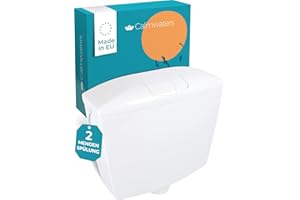 ‎CALMWATERS Calmwaters® Premium Spülkasten WC - Made in EU - wassersparend - 2-Mengen-Spülung - Aufputz Spülkasten - flexible Montage, Beschichtet, Kunststoff