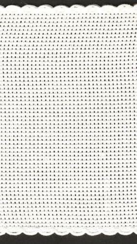 Stitchtastic 4 Inch/10cm Wide Aida Band (14 Count) - White Edging