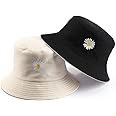 Sun Hat for Women Bucket Hat Cotton Reversible Summer Travel Beach Fishing Cap