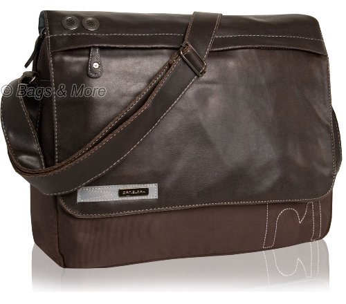DANIEL RAY Umhängetasche BOUND Schultertasche Laptop Tasche Braun