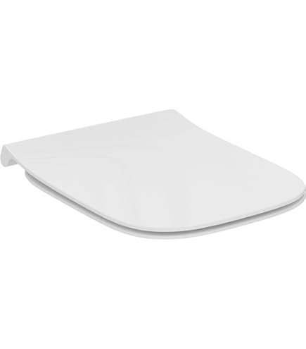 Heritage Toilet Seat Soft Close Brushed Nickel Hinges White Gloss