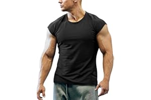 shownicer Debardeur Homme T-Shirt sans Manches Maillot Sport Musculation Tank Top Sleeveless T-Shirt Top Stretch Tee Shirt pour Running Jogging Musculation Bodybuilding Fitness Gym