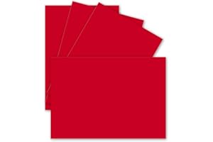 ‎FARBENFROH BY GUSTAV NEUSER 150 Einzel-Karten DIN A6-10,5 x 14,8 cm - 240 g/m² - Rot - Tonkarton - Bastelpapier - Bastelkarton- Bastel-karten - blanko Postkarten