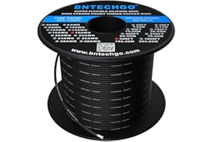BNTECHGO 18 Gauge Silikondrahtspule, 152,4 m, schwarz, flexibel, 18 AWG, verzinnter Kupferdraht