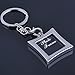 Produktbild Bluelans® Schlüsselanhänger Foto, Fotogeschenk, Anhänger silber aus Metall, für Schlüsselband, Auto, Motorrad oder Tasche, mit magnetischem Chip (Quadrat)