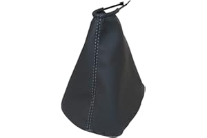 AERZETIX: Funda para palanca de cambios de piel sintética con costuras de colores variables (gris oscuro)