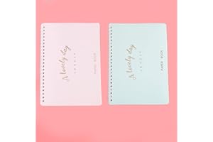 WEIGAV Libro de Pegatinas A5, Album de Fotos de Colecci¨®n de Pegatinas Decorativas en Blanco, Album de Recortes Washi Reutilizable, Carpeta Est¨¦tica de Diario (tj)