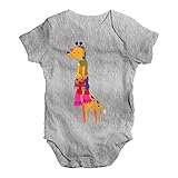 TWISTED ENVY Baby Mädchen (0-24 Monate) Body Gr. 12-18 Monate, Grau Meliert