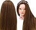 Neverland Beauty 26" 100% Real Hair Hairdressing Equipment Training Head With Free Clamp For College and Professional Use Dark Brown