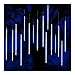 Produktbild ohCome Meteor Dusche Regen Tropfen Lichter 50cm 10 Spiral Tubes 540 LEDs Wasserdichte Icicle Schneefall String Lichter für Hochzeit Weihnachten Garten Baum Home Decor (Blau)