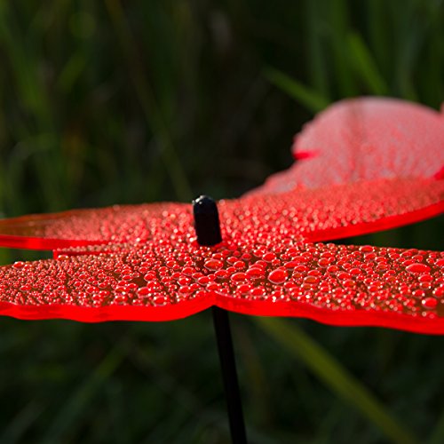 SUNPLAY Sonnenfänger „Schmetterlinge Isabelle“ in ROT, 3 Stück je 10 cm Durchmesser im Set + 35 cm Schwingstäbe - 5