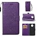 Produktbild LMAZWUFULM Hülle für Motorola Moto G5S Plus (5,5 Zoll) PU Leder Magnetverschluss Brieftasche Lederhülle Glänzend Elefant Prägung Design von Book style mit Stent-Funktion und Karten Slot Ledertasche Flip Cover für Moto G5S Plus Lila
