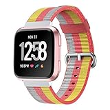 IGEMY Double Colour Lightweight Nylon Einstellbare Ersatz WristBand Sport Strap für Fitbit Versa 4.92'-7.48' (125mm-190mm) (E)