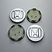 Produktbild Set von 4 Honda 70 mm Legierung Rad Abzeichen Center Hub Caps Silber/Chrom Accord Civic CR-V