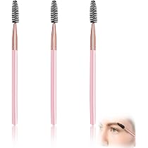 Clyhon Wimpern- & Augenbrauenbürsten Set – 4 Stück, Flexibler Kamm, Zum Trennen & Formen, Schwarz/rosa