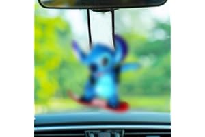 FISAPBXC Ornements de Voiture, Mignon Voiture Pendentif, S-titch Auto Pièces, Voiture Rétroviseur Décoration Voiture Intérieur Suspendu Rétroviseur Ornement Drôle Cadeau