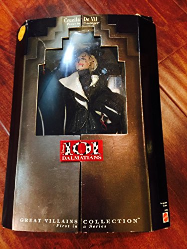Cruella De Vil Great Villains Collection First In The Series 101 Dalmatians Cruella De Vil Power In Pinstripes By Mattel in 1996 - The box is not in mint condition