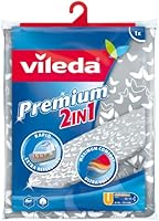 Vileda Premium 2 in 1 B&uuml;geltischbezug f&uuml;r eine k&uuml;rzere B&uuml;gelzeit dank metallisierter, hitzereflektierender Oberfl&auml;che