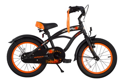 BIKESTAR® Premium Design Kinderfahrrad für coole Kids ab 4 Jahren ★ 16er Deluxe Cruiser Edition ★ Teuflisch Schwarz (matt) - 3