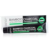 PASTA DENTAL BLANQUEADORA - Debido al componente mágico de carbón activado, es una forma efectiva de blanquear los dientes en comparación con otras pastas dentales blanqueadoras. Dientes más blancos al instante y aliento más fresco por la fracción de la factura de un dentista. No tiene que hacer nada más, solo reemplace su pasta de dientes para blanquear con la pasta de dientes sin carbón JoLee Bamboo Charcoal.