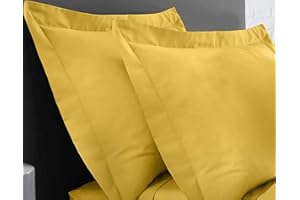 DTEX HOMES Divine Textiles Pair Of Oxford Pillow Cases - Mustard