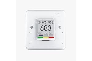 SAF Aranet4 HOME: Moniteur de qualité de l'air intérieur sans fil pour la maison, le bureau ou l'école [CO2, température, humidité, etc.] Portable, avec batterie, écran E-Ink, application mobile