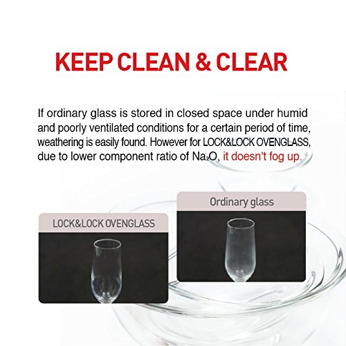 Lock & Lock LLG445 Multifunktionsbox, rechteckig, aus Glas, 1 l - 9