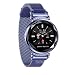 Produktbild fang FANS Bluetooth Smartwatch Damen Kompatibel mit iOS & Android Smartwatch - 1,04 Zoll-EKG-Anzeige/Milanis Edelstahl Den Menstruationszyklus intelligent vorhersagen (Dark Blue)