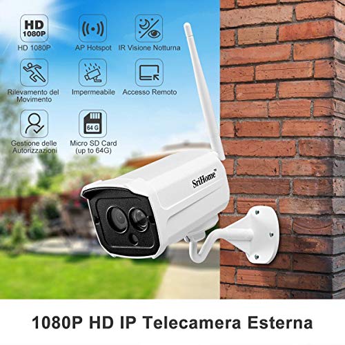 Sricam SH024 IP camera 2 megapixel p2p cloud free visione notturna web server onvif
