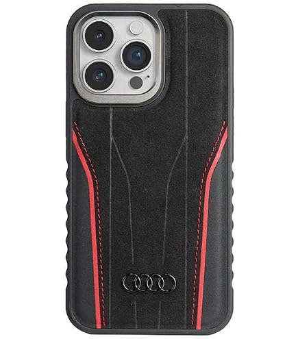 Audi AU TPUPCIP16P GT/D2 BK   Custodia in similpelle per iPhone 16 Pro 6.3, colore: Nero