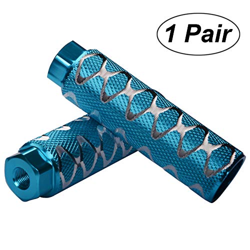 Helaryfreemear Lot de 2 repose-pieds antidérapants en alliage d'aluminium pour essieux 3/8', bleu, 2