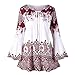 Produktbild Geili Mode Frauen Plus Größe Floral Gedruckt Flare Sleeve Tops Bluse Laides Lose Langarm Verband Keyhole T-Shirts