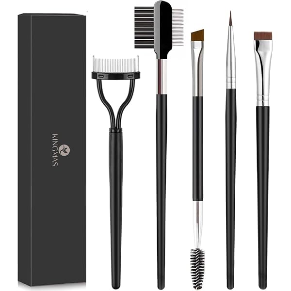 Qiipii 4-in-1 Augenbrauen- & Wimpern-Set Faltbar – Mit Kamm, Bürste & Spoolie In Tasche