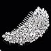 WINOMO Hair Comb Clip Crystal Rhinestones Decor Flower Silver