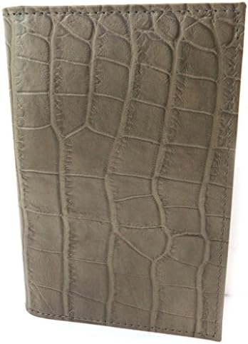 Leather door car papers 'Frandi'taupe croc (slim).