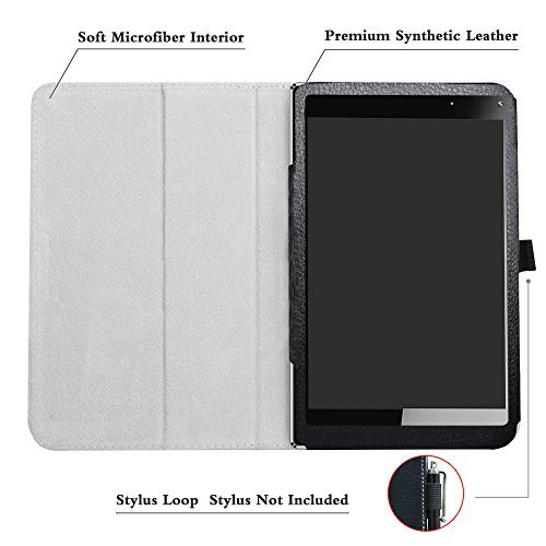 Odys Winpad X9 hülle,Mama Mouth Folding Ständer Hülle Case mit Standfunktion für 8.9″ Odys Winpad X9 / Wintab Ares 9 / Cosmo Win X9 Windows 10 Tablet,Schwarz - 4