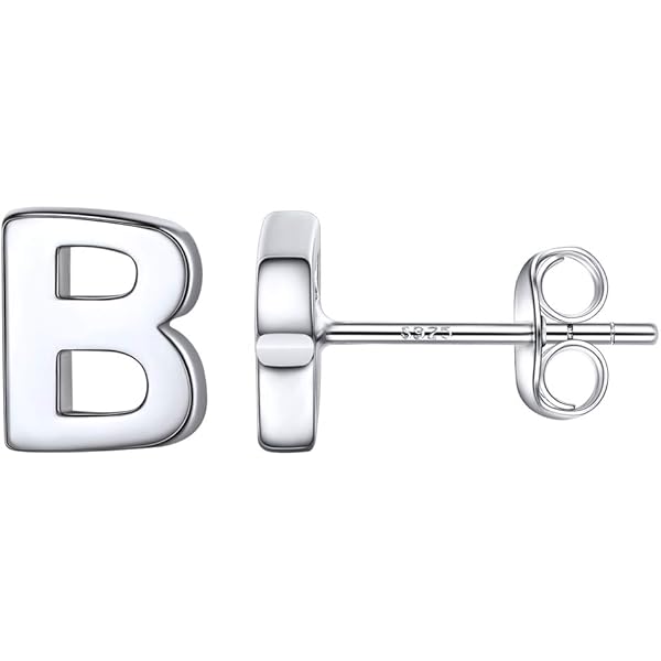 Elli Orecchini A Borchia Iniziale M In Argento 925 Placcato Oro – Gioiello Minimalista E Regalo Elegante Per Lei