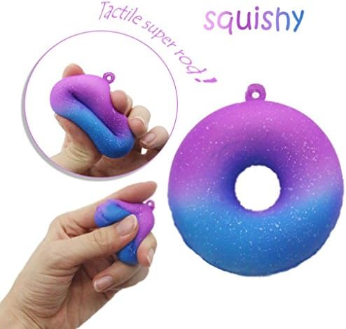 Squishy Toys, Quistal Cute Doughnut Slow Rising Squeeze Toy Collection Cure Gift Stress Relief Decompression Toys (Multicolor)