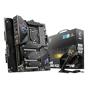 MSI MEG Z590 ACE Gaming Motherboard ATX - Supports Intel Core 11th Gen Processors, LGA 1200 - Mystic Light, 16+2+1 Phase 90A SPS, DDR4 Boost (5600MHz/OC), 2 x PCIe 4.0 x16, 4 x M.2 Gen4/3 x4, Wi-Fi 6E