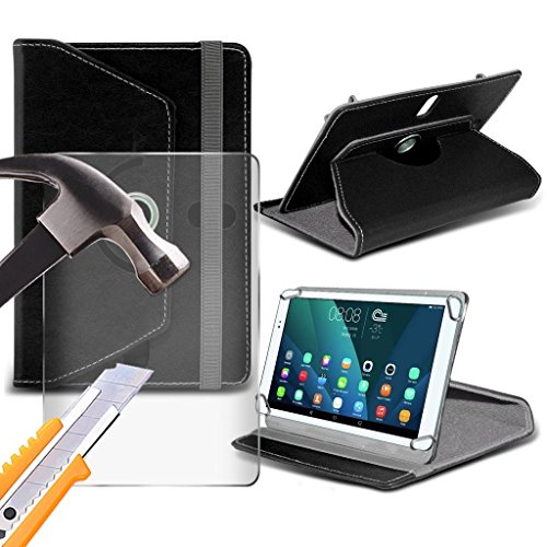 (Schwarz) Panasonic Toughpad FZ-G1[10.1 Zoll ] [stand] für Panasonic Toughpad FZ-G1[10.1 Zoll ] Tablet-PC hülle, Tasche Cover Tablet [stand] Dauerhafte synthetischen PU Leder 60 Roatating Hülle [stand] mit 4 Federn mit echtem Glas Screen Protector von Ich- Tronixs®