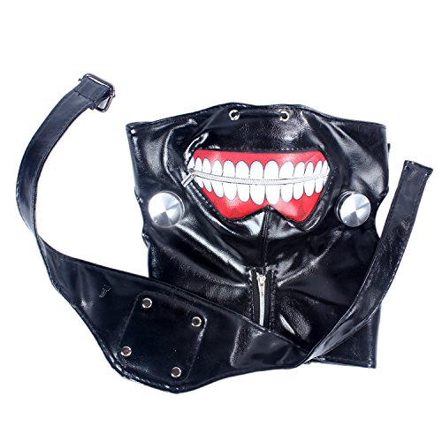 KOSBON Tokyo Ghoul Kaneki Ken Cosplay Maske Halloween Party Cool Mask Prop Zipper - 2